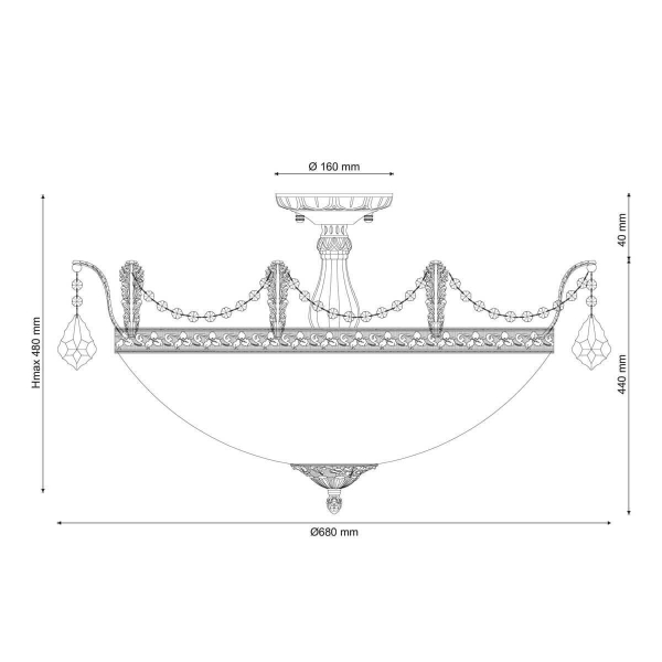 Потолочный светильник Lucia Tucci Barletta 182.10 D720 Antique Потолочный светильник Lucia Tucci Barletta 182.10 D720 Antique