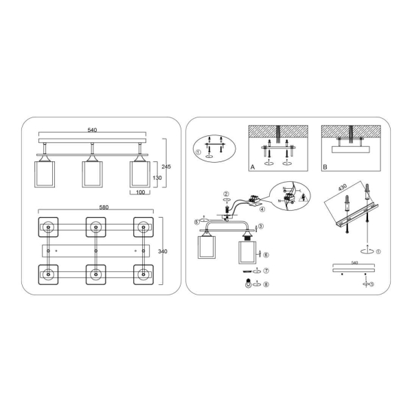 Светильник потолочный Ambrella light TRADITIONAL TR3033247