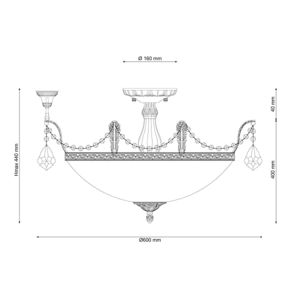 Потолочный светильник Lucia Tucci Barletta 181.8 D620 Antique Потолочный светильник Lucia Tucci Barletta 181.8 D620 Antique