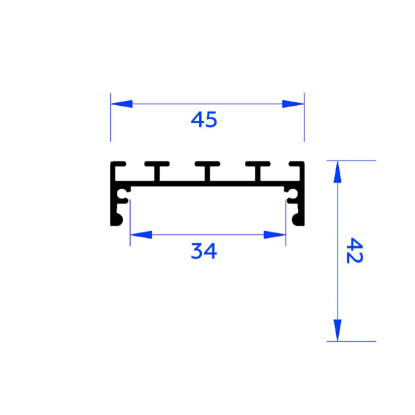 Профиль алюминиевый накладной/подвесной 'Profile System' AMBRELLA LIGHT ILLUMINATION GP3070BK