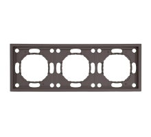 Рамка Stekker, PFR00-5003-09 3-местная Эмили, антрацит, soft touch 49938