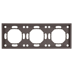 Рамка Stekker, PFR00-5003-09 3-местная Эмили, антрацит, soft touch 49938