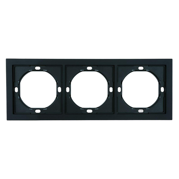 Рамка 3-местная, Stekker Мия, PFR00-3003-05, черный бархат 50463