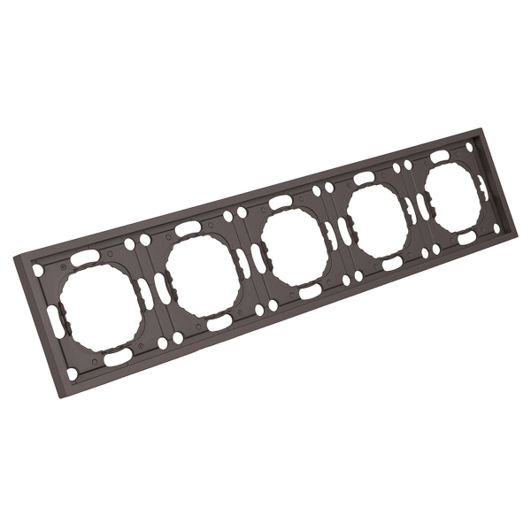 Рамка Stekker, PFR00-5005-09 5-местная Эмили, антрацит, soft touch 49940