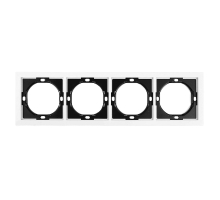 Рамка 4-местная, Stekker Мия, PFR00-3004-01, белая магнолия 50459