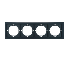 Рамка 4-местная, Stekker Мия, PFR00-3004-05, черный бархат 50464