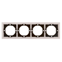 Рамка 4-местная, Stekker Мия, PFR00-3004-08, пудровый жемчуг 50489