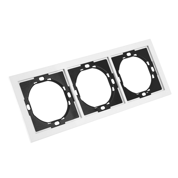 Рамка 3-местная, Stekker Мия, PFR00-3003-01, белая магнолия 50458