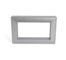 Рамка 2-местная (без перемычки), пластик, Stekker, PFR00-7012-03 Катрин, серебро 50048