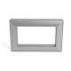 Рамка 2-местная (без перемычки), пластик, Stekker, PFR00-7012-03 Катрин, серебро 50048