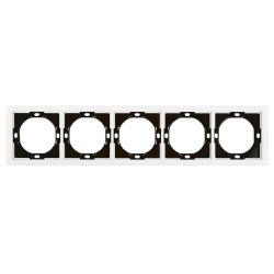 Рамка 5-местная, Stekker Мия, PFR00-3005-01, белая магнолия 50460