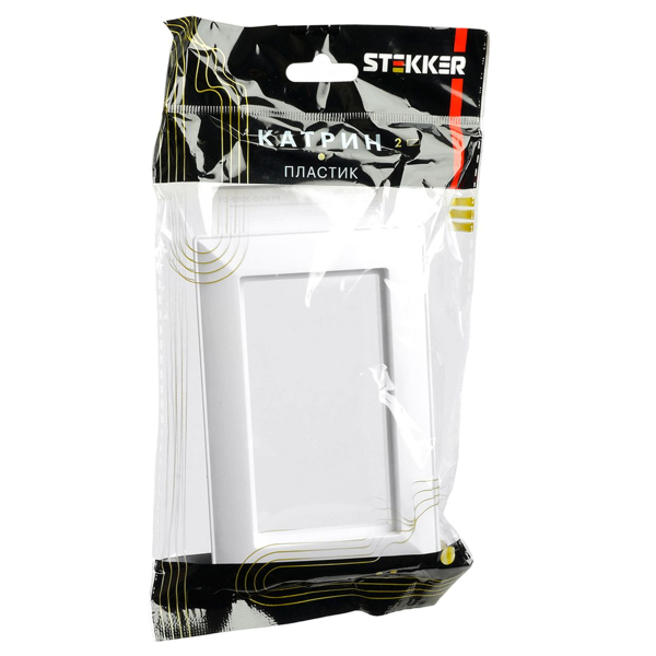 Рамка 2-местная (без перемычки), пластик, Stekker, PFR00-7012-01 Катрин, белый 50050