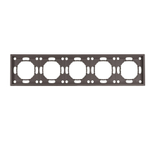 Рамка Stekker, PFR00-5005-09 5-местная Эмили, антрацит, soft touch 49940