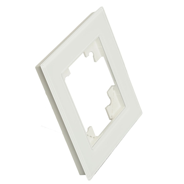 Рамка 1-постовая для сенсорных механизмов, подсветки Stekker Катрин белый GFR00-7001-01S 50303