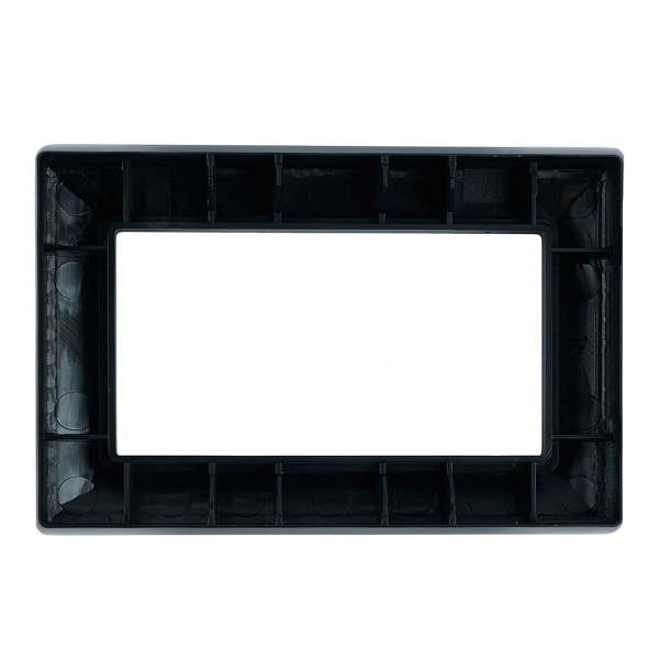 Рамка 2-местная (без перемычки), пластик, Stekker, PFR00-7012-05  Катрин, черный 50046