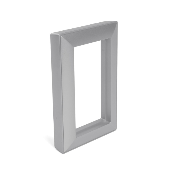 Рамка 2-местная (без перемычки), пластик, Stekker, PFR00-7012-03 Катрин, серебро 50048