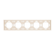 Рамка Stekker, PFR00-5005-08 5-местная Эмили, кашемир, soft touch 49914