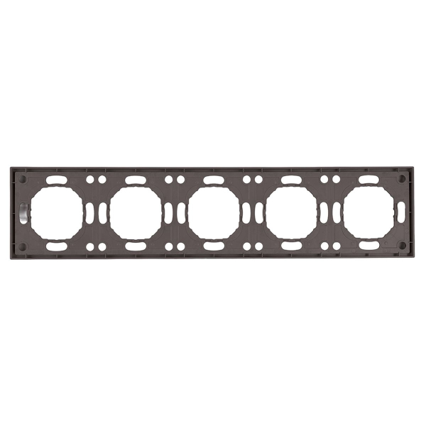 Рамка Stekker, PFR00-5005-09 5-местная Эмили, антрацит, soft touch 49940