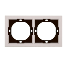 Рамка 2-местная, Stekker Мия, PFR00-3002-08, пудровый жемчуг 50487