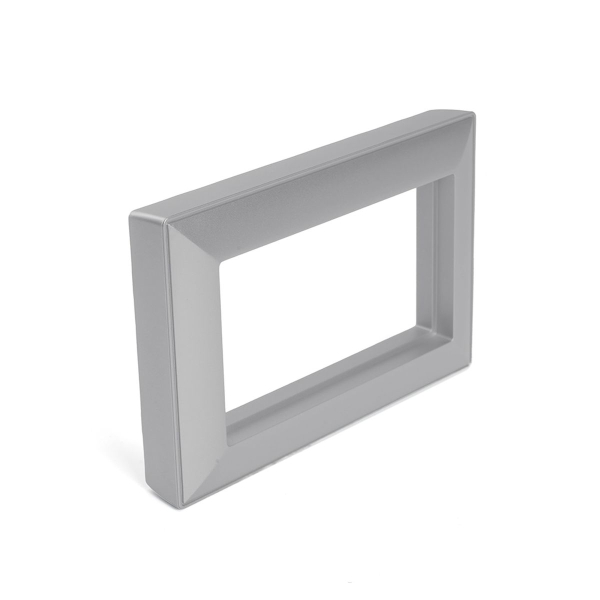 Рамка 2-местная (без перемычки), пластик, Stekker, PFR00-7012-03 Катрин, серебро 50048