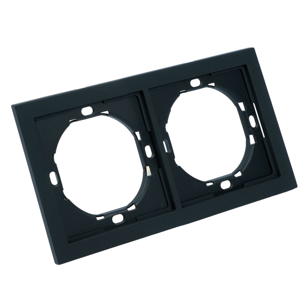 Рамка 2-местная, Stekker Мия, PFR00-3002-05, черный бархат 50462