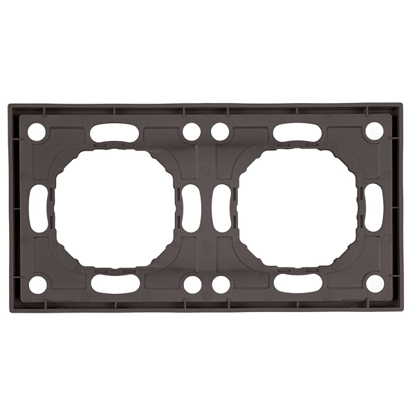 Рамка Stekker, PFR00-5002-09 2-местная Эмили, антрацит, soft touch 49937