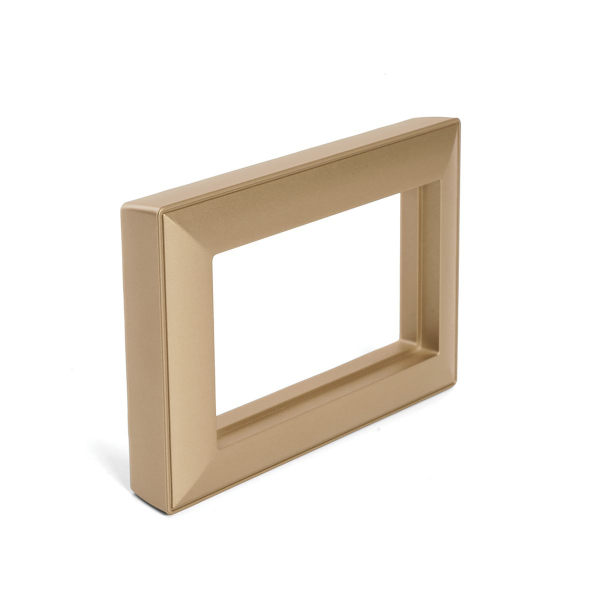 Рамка 2-местная (без перемычки), пластик, Stekker, PFR00-7012-08 Катрин, золото 50044