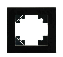 Рамка 1-постовая для сенсорных механизмов, подсветки Stekker Катрин черный GFR00-7001-05S 50304