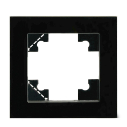 Рамка 1-постовая для сенсорных механизмов, подсветки Stekker Катрин черный GFR00-7001-05S 50304