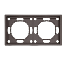 Рамка Stekker, PFR00-5002-09 2-местная Эмили, антрацит, soft touch 49937