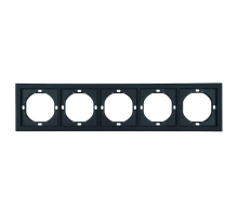 Рамка 5-местная, Stekker Мия, PFR00-3005-05, черный бархат 50465