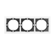 Рамка 3-местная, Stekker Мия, PFR00-3003-01, белая магнолия 50458