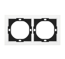 Рамка 2-местная, Stekker, PFR00-3002-01 Мия, белая магнолия 50457