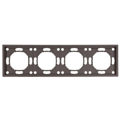 Рамка Stekker, PFR00-5004-09 4-местная Эмили, антрацит, soft touch 49939