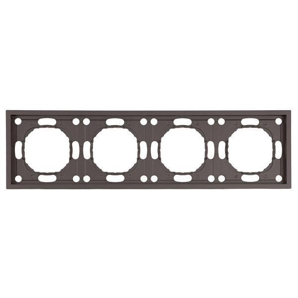 Рамка Stekker, PFR00-5004-09 4-местная Эмили, антрацит, soft touch 49939