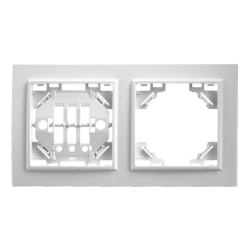 Рамка 2-местная горизонтальная Stekker, PFR00-9002-01 Эрна, белый 39055