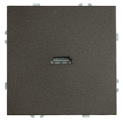 Розетка HDMI 2.0 Type A (механизм), Stekker Эмили, RST00-5118-09, антрацит, soft touch 50168