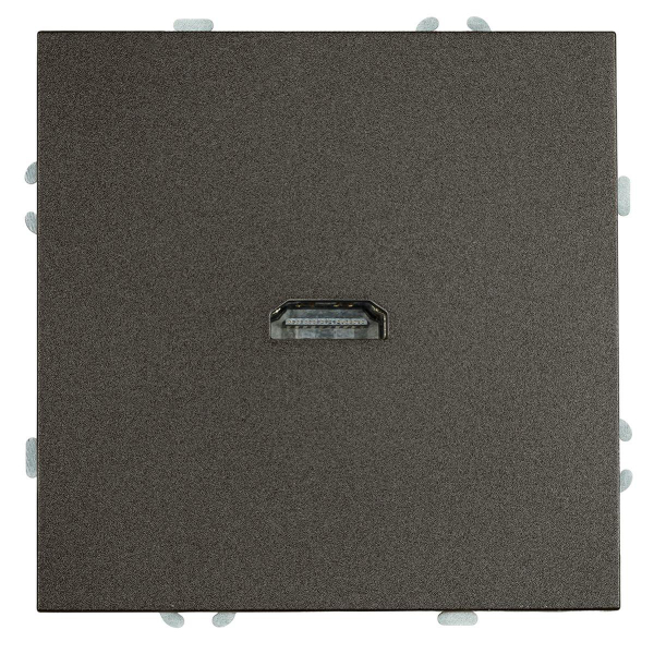 Розетка HDMI 2.0 Type A (механизм), Stekker Эмили, RST00-5118-09, антрацит, soft touch 50168