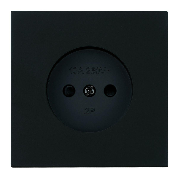 Розетка 1-местная с защитной шторкой (механизм), Stekker, б/з, 250В, 16А Мия, RST16-3109-05, черный бархат 50453