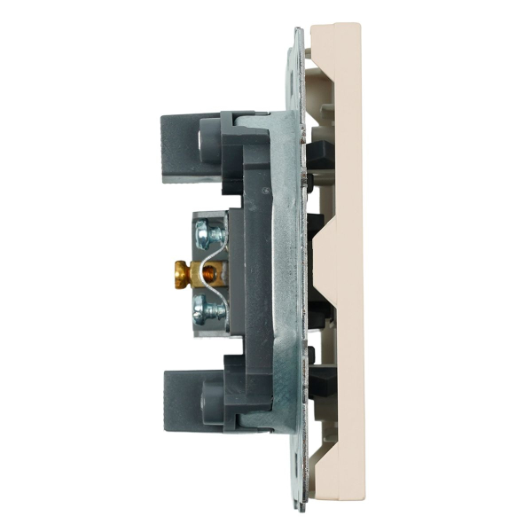 Розетка телевизионная 1-местная (механизм), Stekker, 75 Ом, 5-862МГц Эмили, RST00-5108-08, кашемир, soft touch 49901