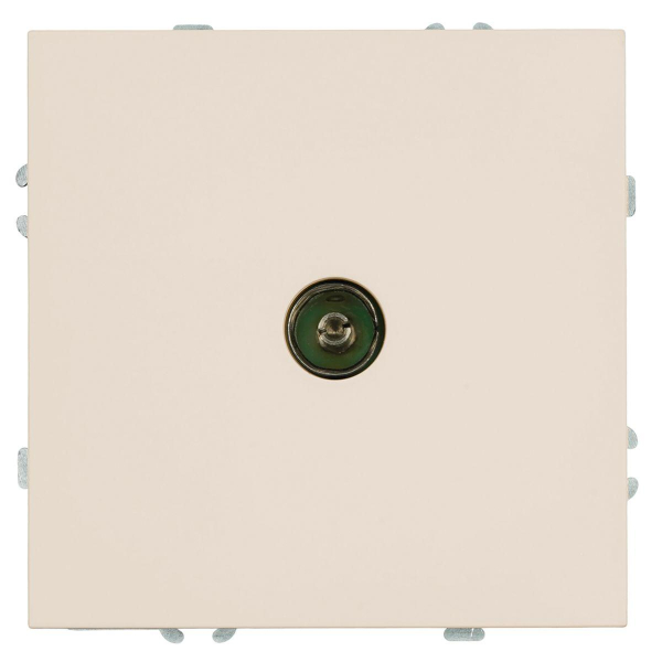 Розетка телевизионная 1-местная (механизм), Stekker, 75 Ом, 5-862МГц Эмили, RST00-5108-08, кашемир, soft touch 49901