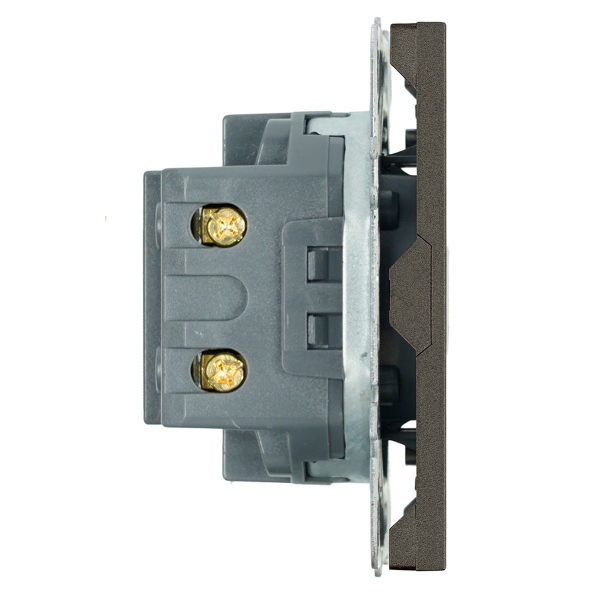 Розетка 2-местная USB + Type C (механизм), Stekker, 250В, 20W Эмили, RST10-5115-09, антрацит, soft touch 49931