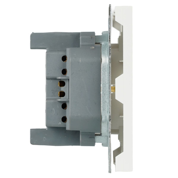 Розетка 1-местная с з/ш, с/з (механизм), СЗК, Stekker, 250В, 16А Эмили, RST16-5110-01ZK, белый фарор, soft touch 50235