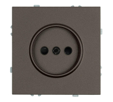 Розетка 1-местная с защитной шторкой (механизм), Stekker, б/з, 250В, 16А Эмили, RST16-5109-09, антрацит, soft touch 49928