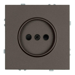 Розетка 1-местная с защитной шторкой (механизм), Stekker, б/з, 250В, 16А Эмили, RST16-5109-09, антрацит, soft touch 49928