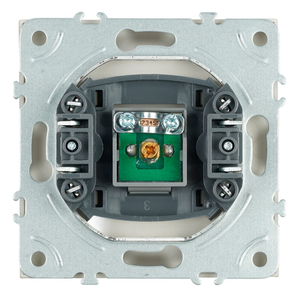 Розетка телевизионная 1-местная (механизм), Stekker, 75 Ом, 5-862МГц Эмили, RST00-5108-08, кашемир, soft touch 49901