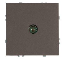 Розетка телевизионная 1-местная (механизм), Stekker, 75 Ом, 5-862МГц Эмили, RST00-5108-09, антрацит, soft touch 49927