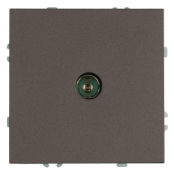 Розетка телевизионная 1-местная (механизм), Stekker, 75 Ом, 5-862МГц Эмили, RST00-5108-09, антрацит, soft touch 49927