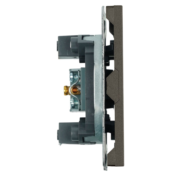 Розетка телевизионная 1-местная (механизм), Stekker, 75 Ом, 5-862МГц Эмили, RST00-5108-09, антрацит, soft touch 49927