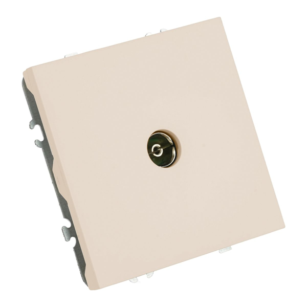 Розетка телевизионная 1-местная (механизм), Stekker, 75 Ом, 5-862МГц Эмили, RST00-5108-08, кашемир, soft touch 49901